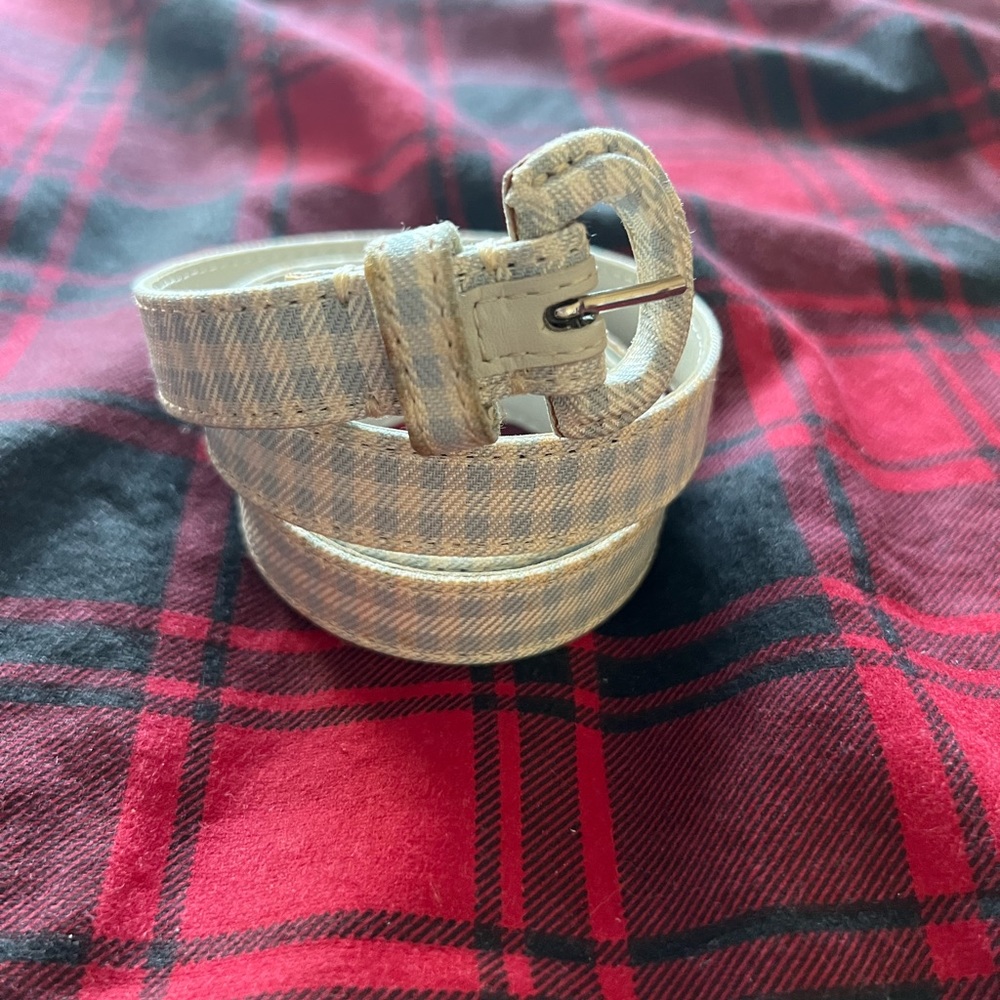 Authentic Dior plaid belt